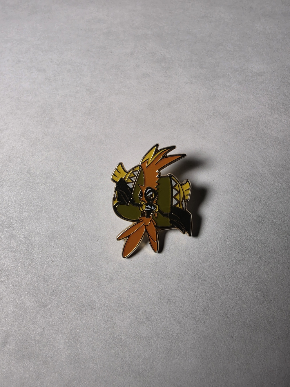 Pokemon Orange Green Black Enamel Pin